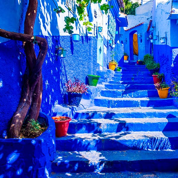 eSIM-Nutzung in der blauen Stadt Chefchaouen